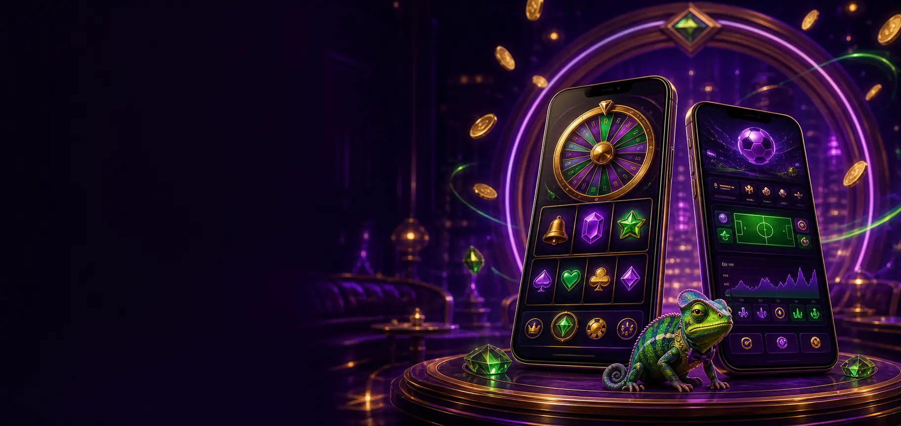 Smartphone con Bizzo Casino App, giochi da casinò e scommesse sportive